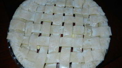 клубнично-ревеневый пирог