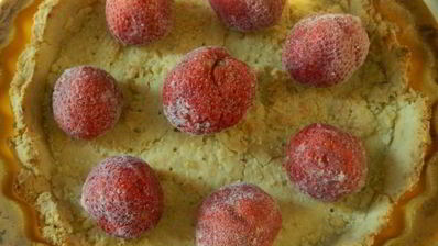 клубничный пирог с заливкой