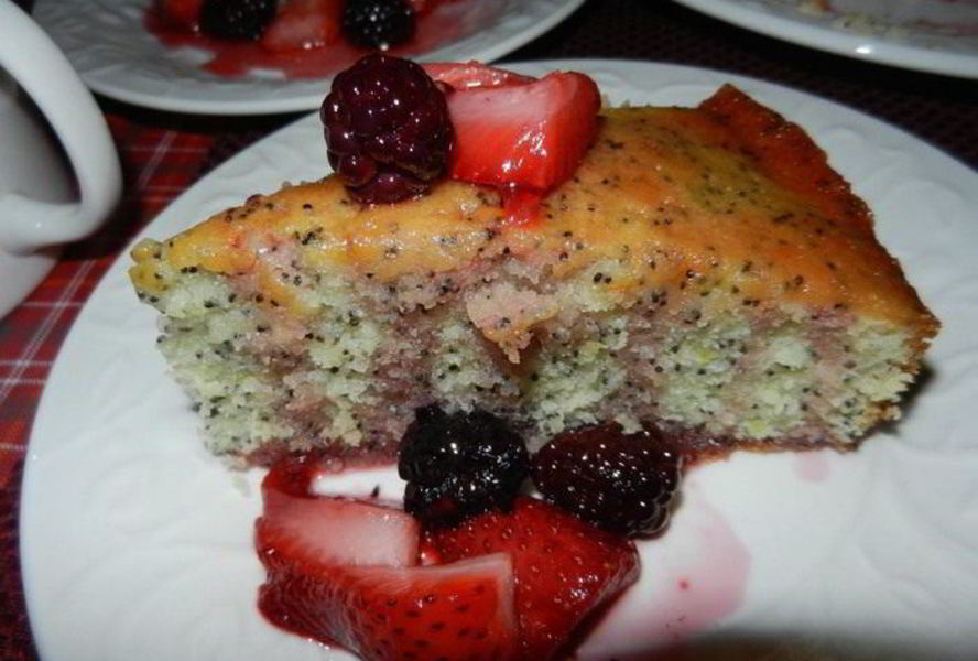 Лимонный пирог с маком