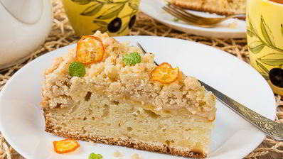 лимонный пирог со штрейзелем