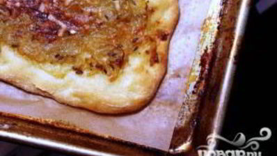 луковый пирог с горчицей и фенхелем