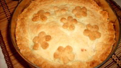 пирог c яблоками и красной смородиной