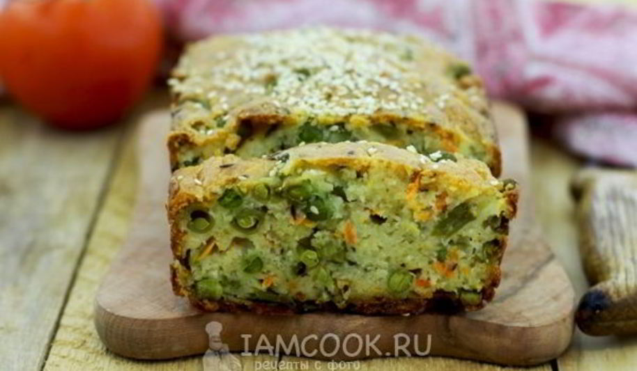 Рецепт пирога из манной крупы с горохом