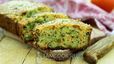 пирог из манной крупы с горохом