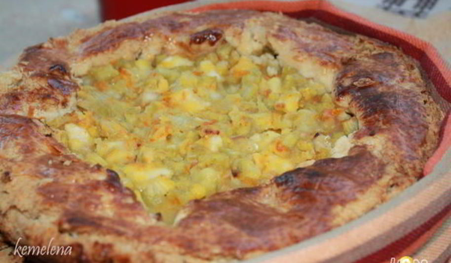 Рецепт пирога из ревеня с апельсином и яблоком