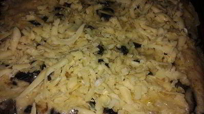 пирог наливной с грибами и капустой