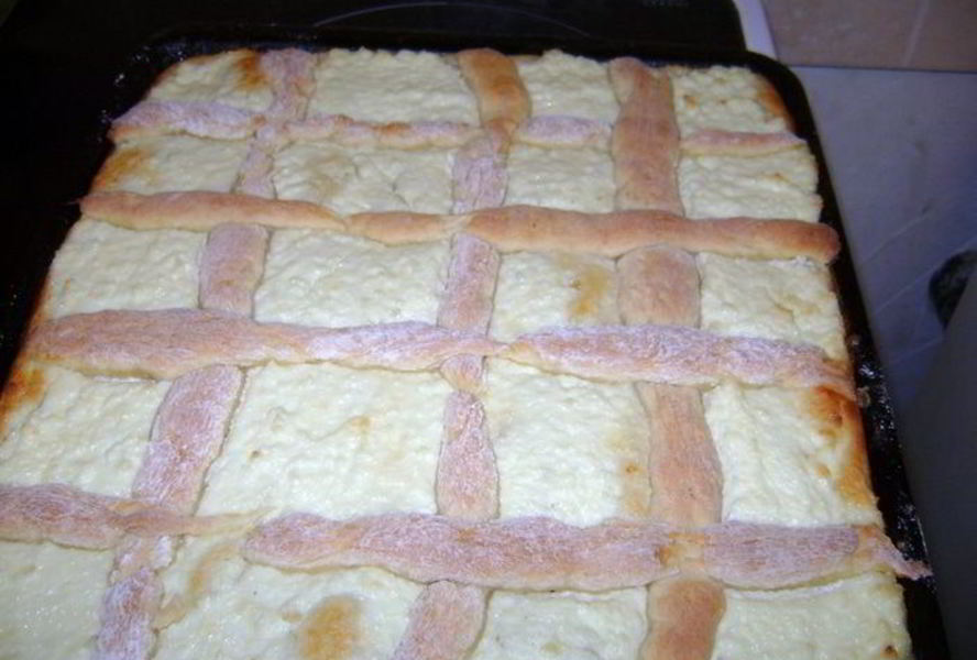 Пирог с творогомСеточка