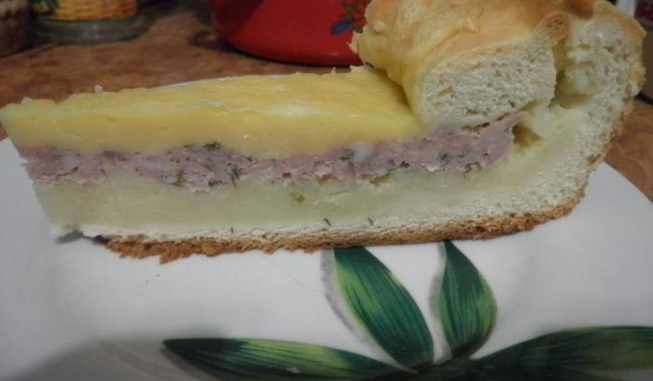 Рецепт слоеного пирога с мясом