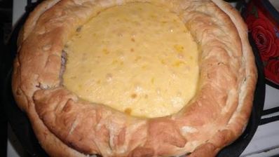 слоеный пирог с мясом