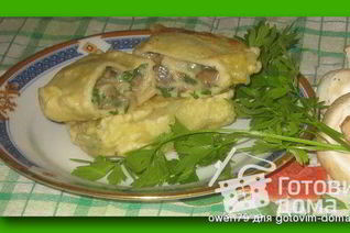 Пирожки из блинчиков, в кляре