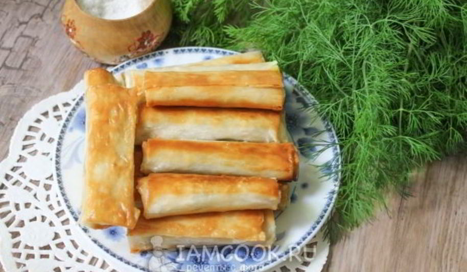 Рецепт пирожков-сигар с творогом