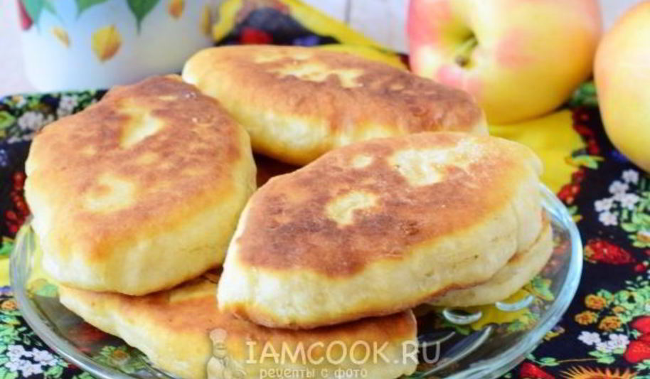 Рецепт жареных пирожков с яблоками