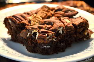 Брауни с пекан и маршмэллоу