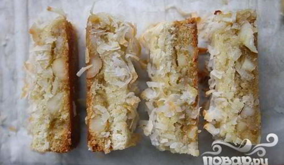 Рецепт кокосовых пирожных с орехами