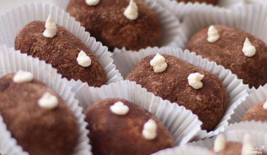 Рецепт пирожного картошка из панировочных сухарей