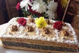 Пирожные маковые с кофейным кремом