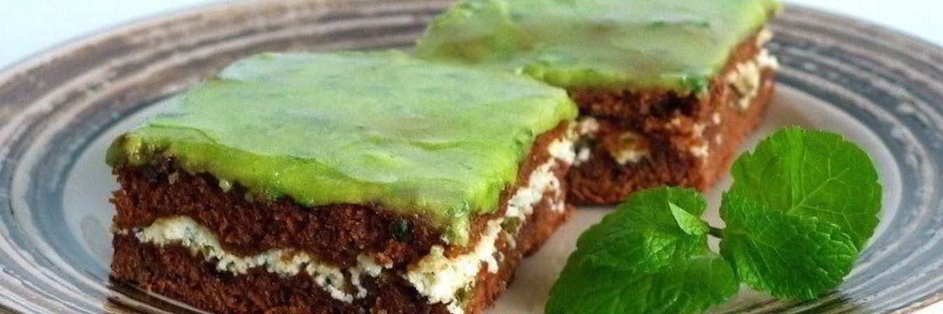 Шоколадно-мятные брауни