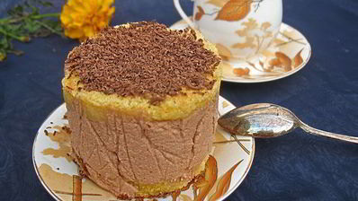 тыквенно-шоколадные пирожные