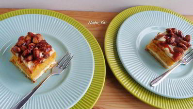 тыквенные пирожные с миндалем и соленой карамелью