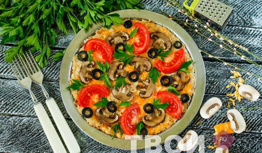 Рецепт пиццы без муки
