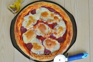 Пицца пепперони с жаренной моцареллой