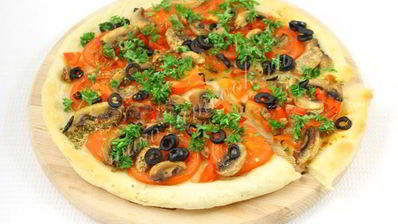 пицца постная с грибами