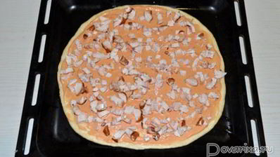 пицца с копченой курицей