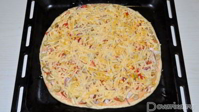 пицца с копченой курицей