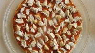 пицца с курицей и перцем в микроволновке