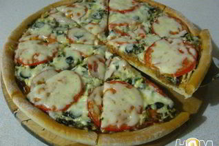 Пицца с лесными грибами