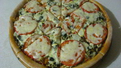 пицца с лесными грибами