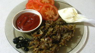 пицца с лесными грибами