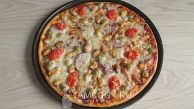 пицца с мидиями