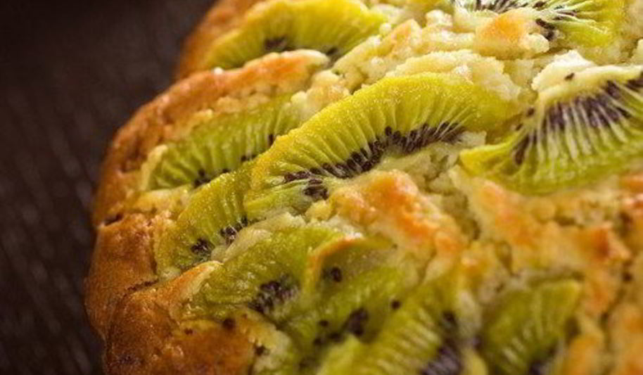 Рецепт сладкой пиццы с киви