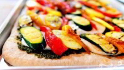 вегетарианская пицца на гриле