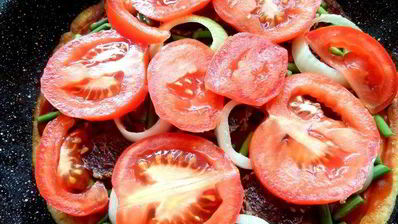 заливная пицца в сковороде