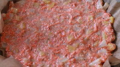 коврижка морковная с фруктами