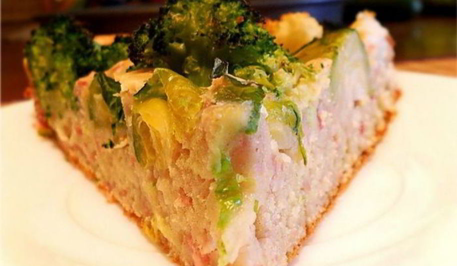 Рецепт овощной шарлотки с грудинкой