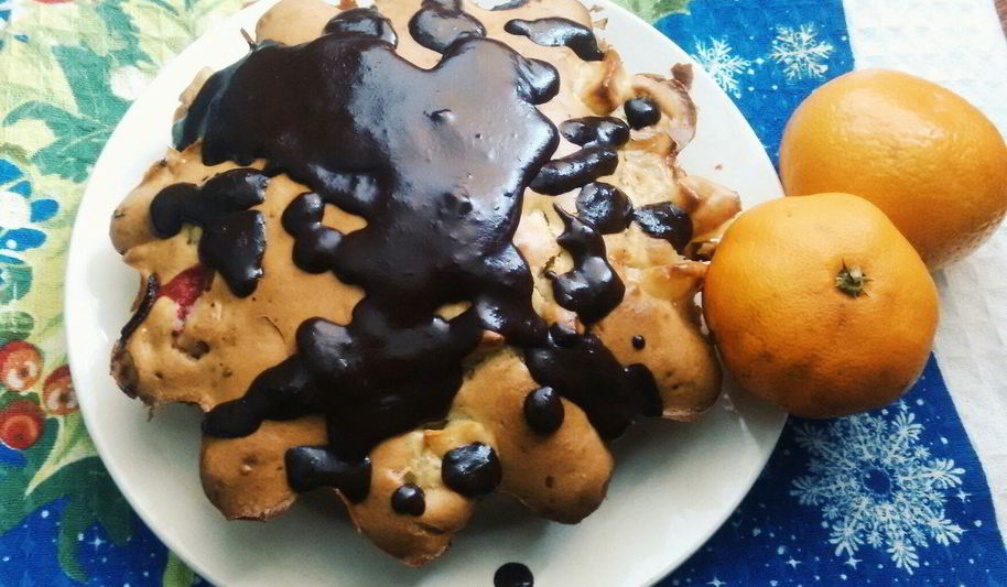 Рецепт шарлотки с клюквой