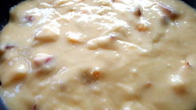 шарлотка с нектаринами