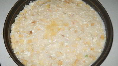 шарлотка с рисом и яблоками