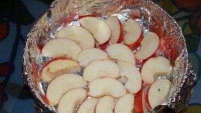 шарлотка с яблоками без масла