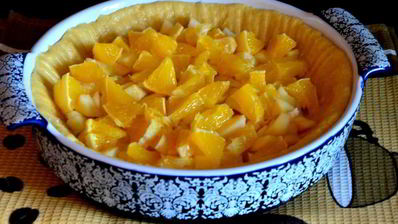 шарлотка с яблоками и апельсином