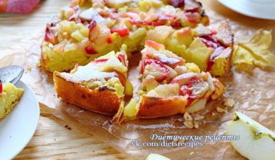 Рецепт яблочной шарлотки диетической