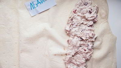 творожно-яблочный штрудель с цукатами