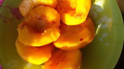 слоеные конвертики с персиком