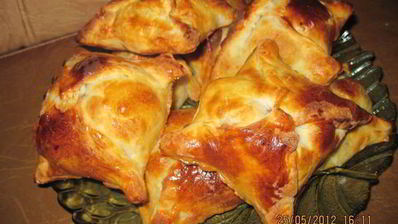 слойки с бананом и шоколадом