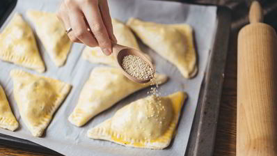 слойки с фетой и шпинатом