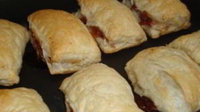 слойки с яблоками из слоеного теста