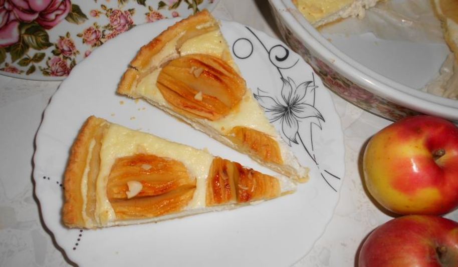 Рецепт творожника с яблоками